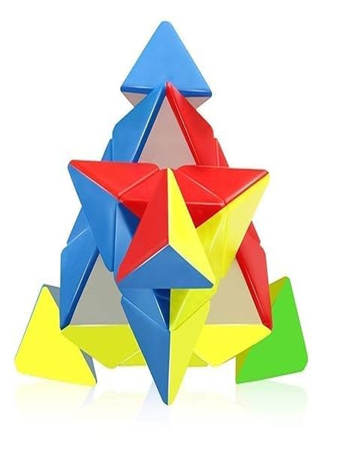 AESTROKE Triangle Pyramid Magic Cube,Pyramid Speed Cube Puzzle, 9.5cm, Stickerless Design, Multicolor ABS Material, 81g - Image 5